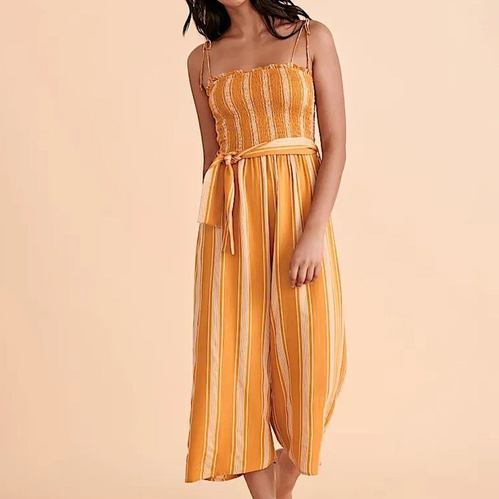 Rip Curl Jumpsuit Fiesta Stripe Golden Romper Beach Weekend Pool Size Medium